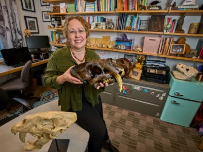 Larisa R. G. DeSantis, Ph.D. in her office at Vanderbilt University